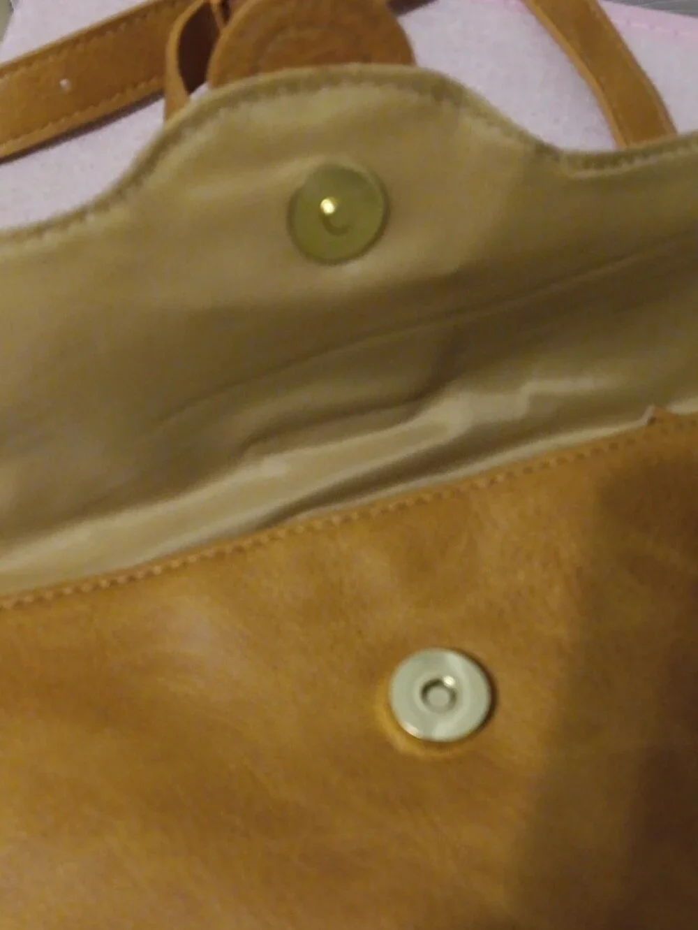 Everyday Tan Crossbody Bag with Buckle Accent